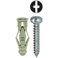 L.H. Dottie Triple-Grip Screw Anchor, 1-1/2" L, Nylon TG12KSQ